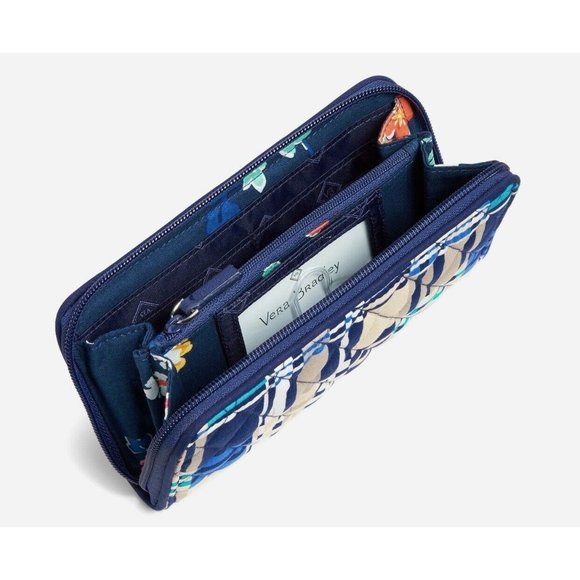 NWT Vera Bradley RFID Georgia Wallet - Santiago woven in Signature Cotton - Picture 3 of 7